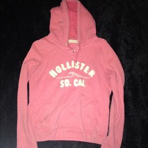Pink pull over Hollister hoodie.