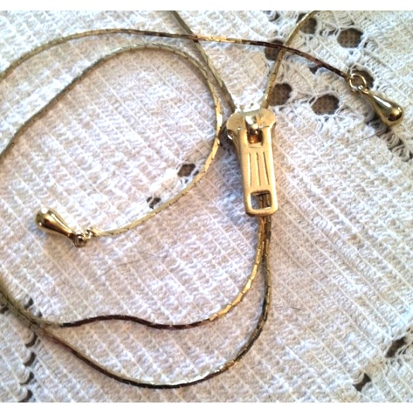 Gold Zipper Necklace