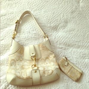 Cream and Tan Coach Set !!!!