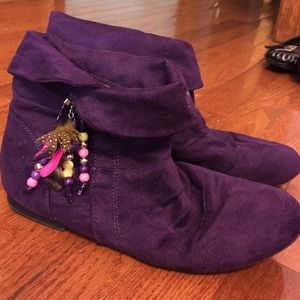 Purple booties