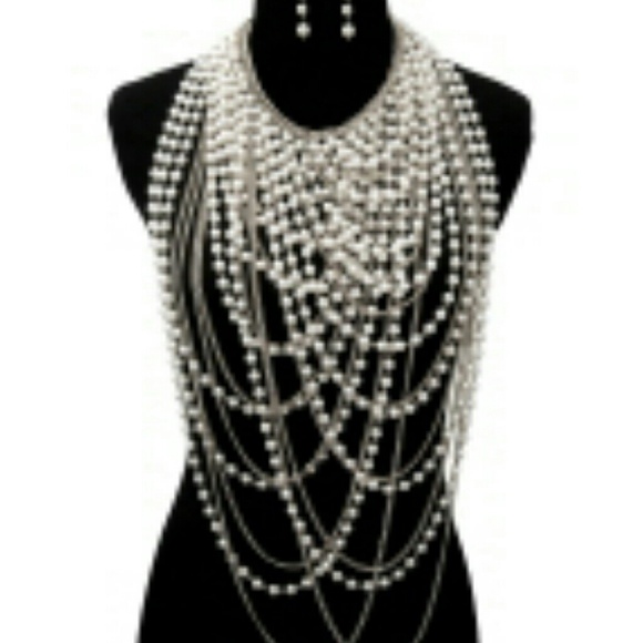 Unique Long Beaded Layered Necklace Brand New - Picture 4 of 4