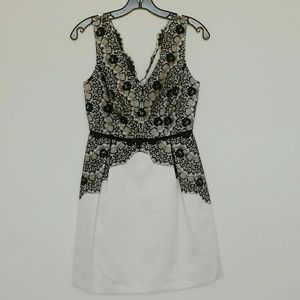 Black and White Dress with Lace