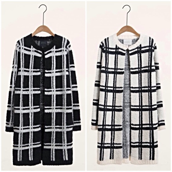 💢Sold on Bib+Tuck💢Monochrome Plaid Cardigan💋 - Picture 3 of 4