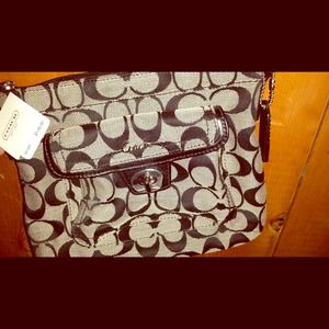 Black & Gray Crossbody Coach Purse