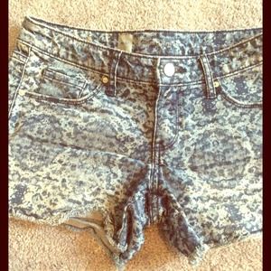 Bleach stained Mossimo denim shorts