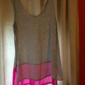 Gray and pink tank