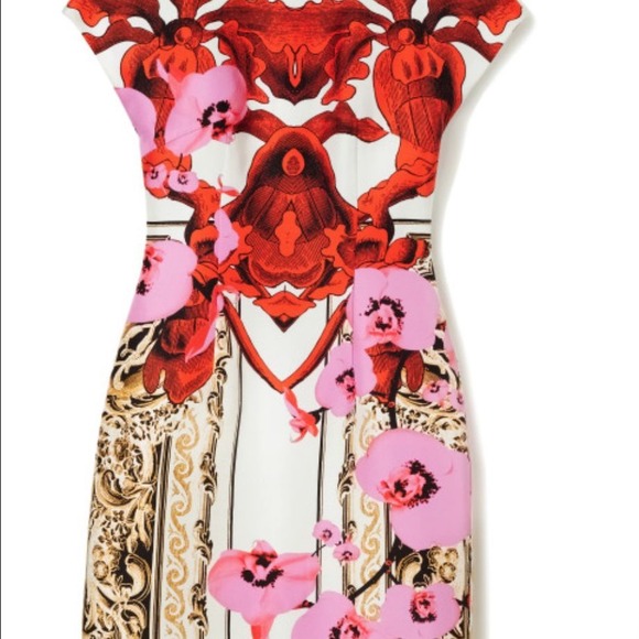 Josh Goot Orchid Frame Cap Sleeve Dress Sz 4 - Picture 2 of 4