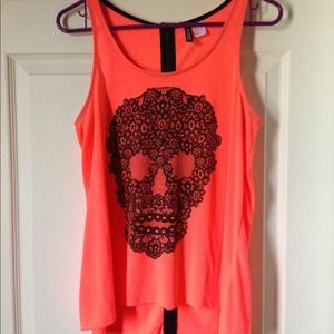 H&M High-low Scull Tank Top