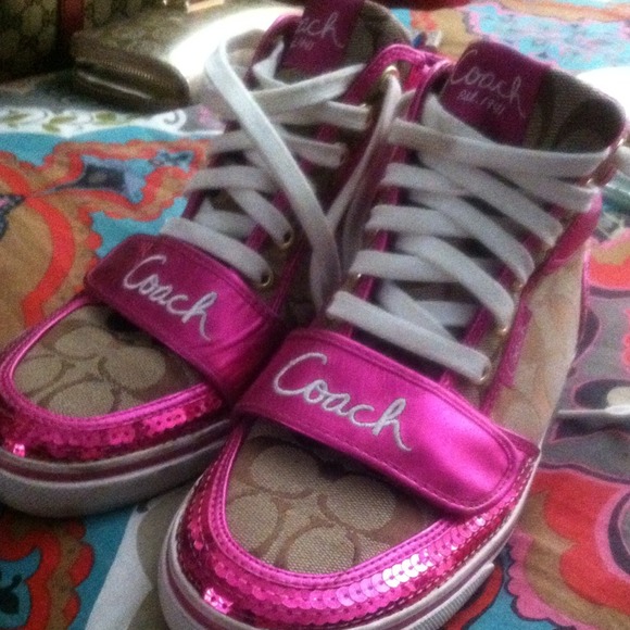 Coach sparkle bling tennis shoes.