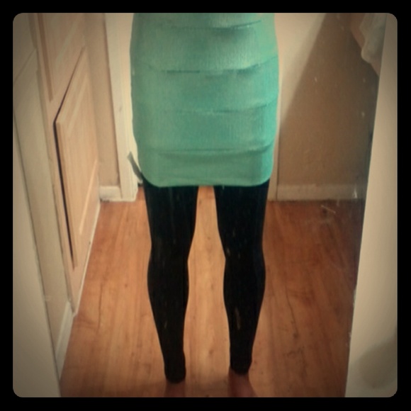 Seafoam green sequin skirt