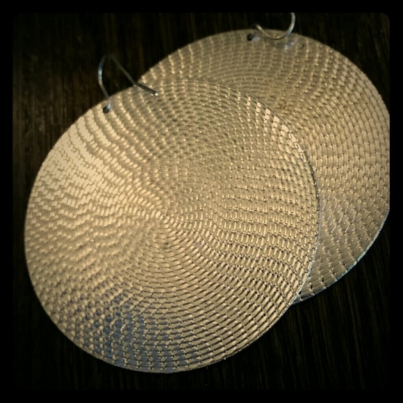 Silver Disc Earrings