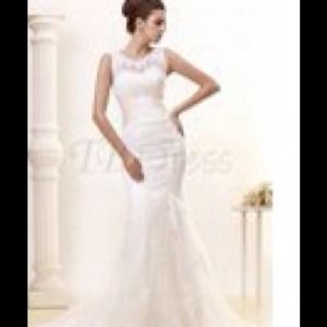 Custom made vintage style wedding dress