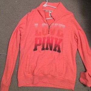 PINK half zip sweatshirt