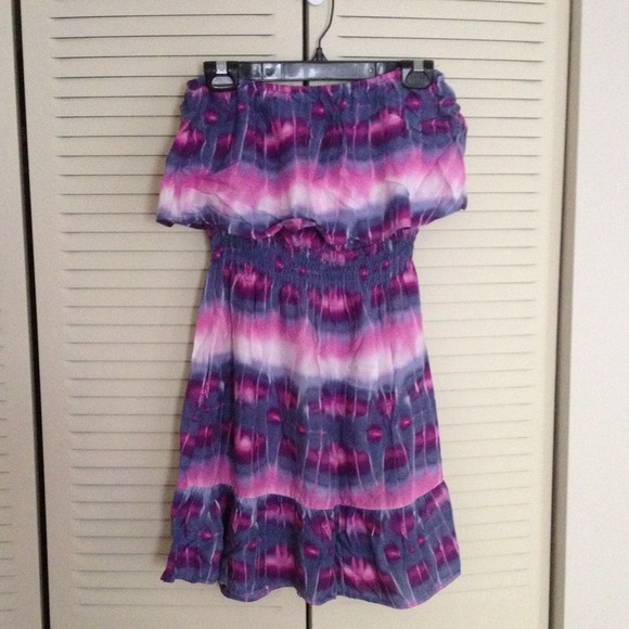 Strapless mini dress