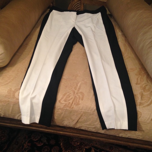 Bundle=black/white pants,cream colored jacket