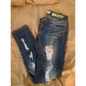 Distressed jeans
