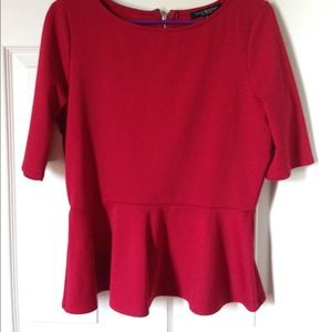 Red Peplum Top