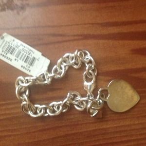 Silver heart bracelet