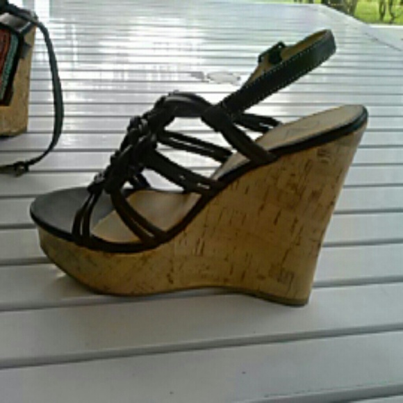 Black wedges. JUST REDUCED!!!! - Picture 3 of 4