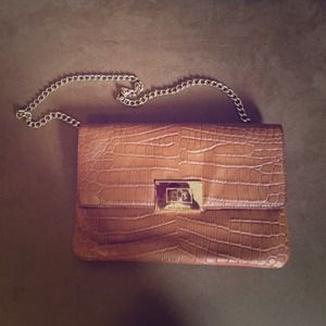 Brown Michael Kors "envelope" style bag