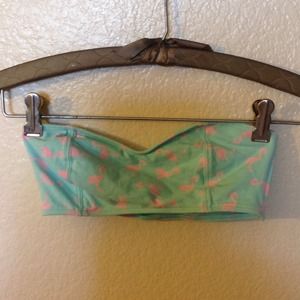 Mint/pink flamingo bandeau