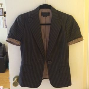 BCBGMAXAZARIA BRown pin stripe suit.