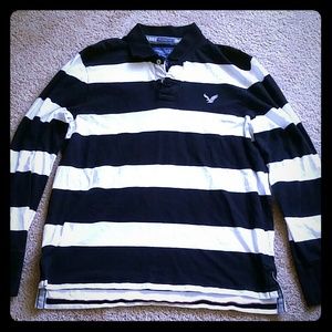 Long sleeve men's rugby Polo by American Eagle