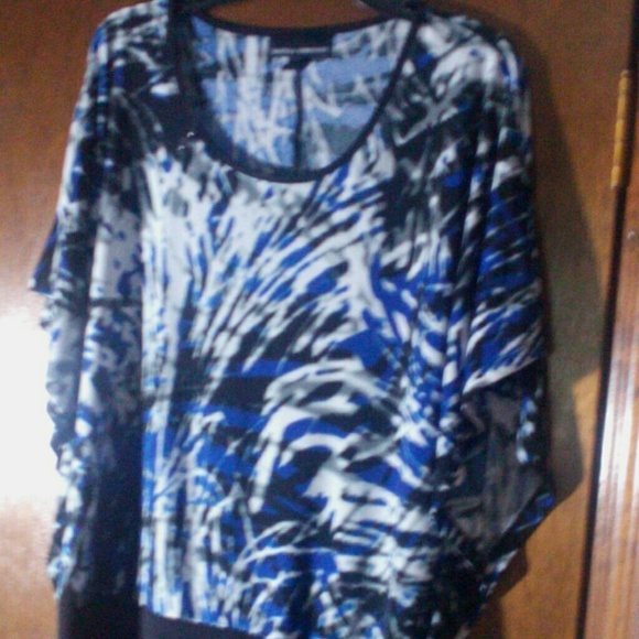 Nice blue black and white shirt