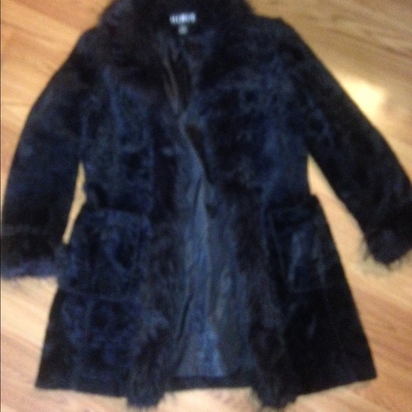 💋Stunning Faux Black Fur Coat💋