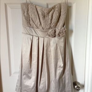 Maurices Strapless Taupe Dress