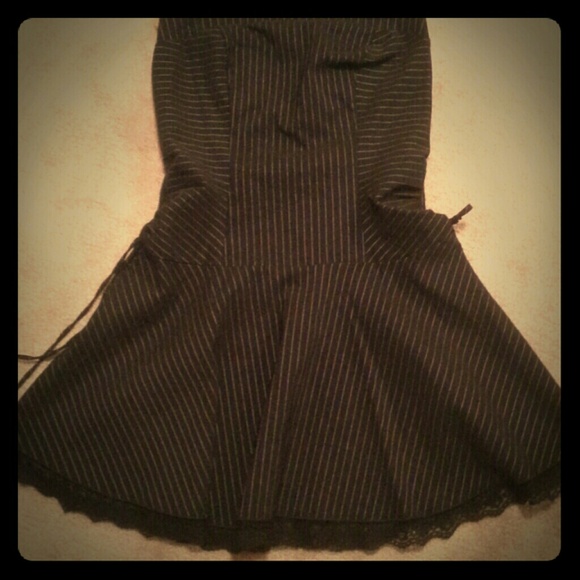 Black strapless dress
