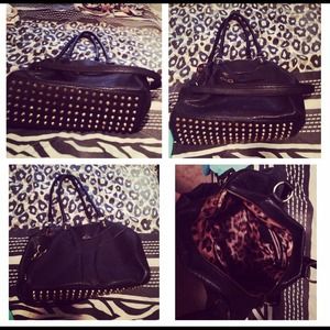 Black studded purse
