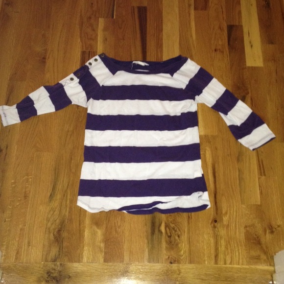 Derek Heart striped T-shirt - Picture 1 of 3