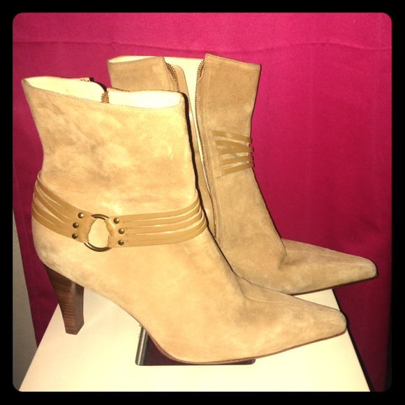 Tan suede leather  boots