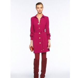 DVF  New  "Tunis Dress" mixed berry color