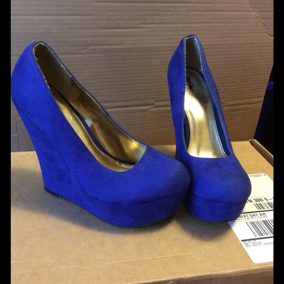 Royal Blue Wedge Heels