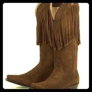 Practically new Lane suede cowboy boots!!