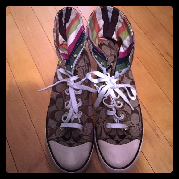 100% authentic Coach high top sneakers