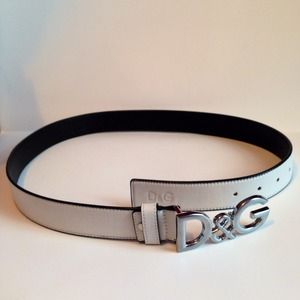 dolce and gabbana white belt