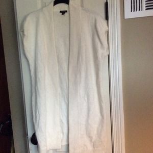 White Cashmere Ann Taylor sweater vest.