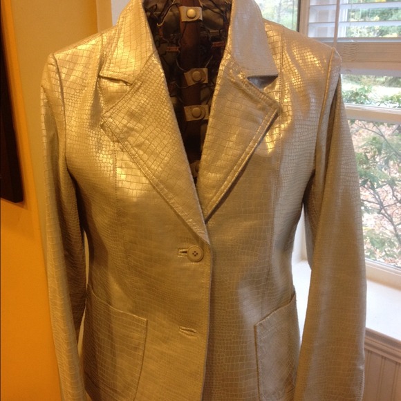Reduced!  Distressed Leather Blazer