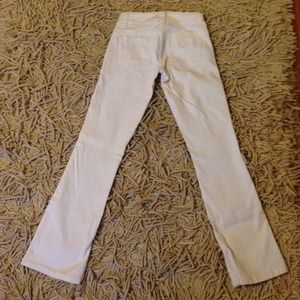 Guess white jeans: dare devil boot cut
