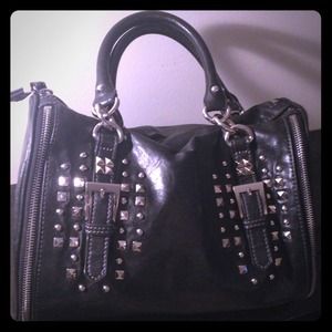 #2 Black Faux leather Studded purse