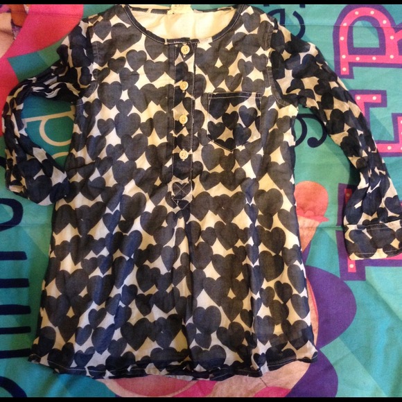 Jcrew kids heart print Tunic