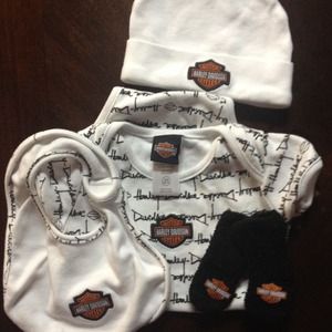 Harley Davidson onesie outfit 3-6 month