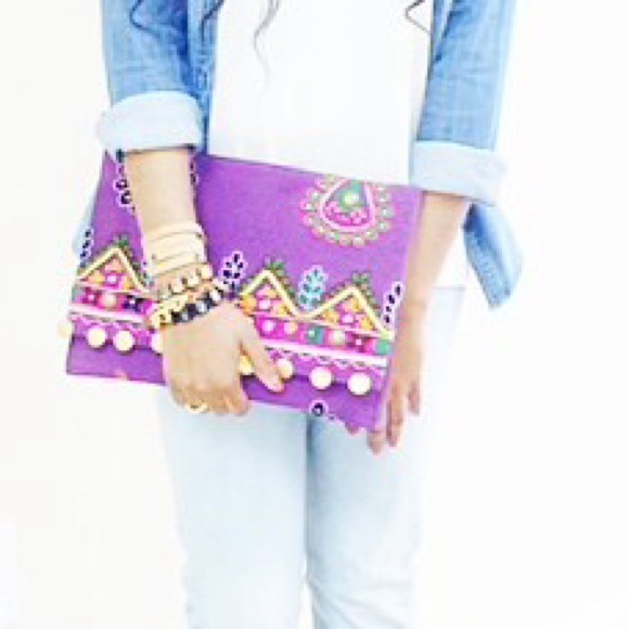 SOLDDD💜💜💜One of a kind Handmade Purple Clutch!! - Picture 1 of 3