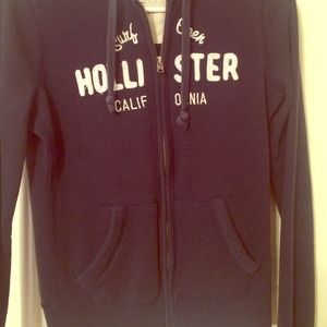 Navy blue Hollister jacket.