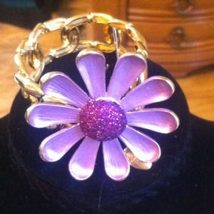 Betsey johnson purple daisy bracelet