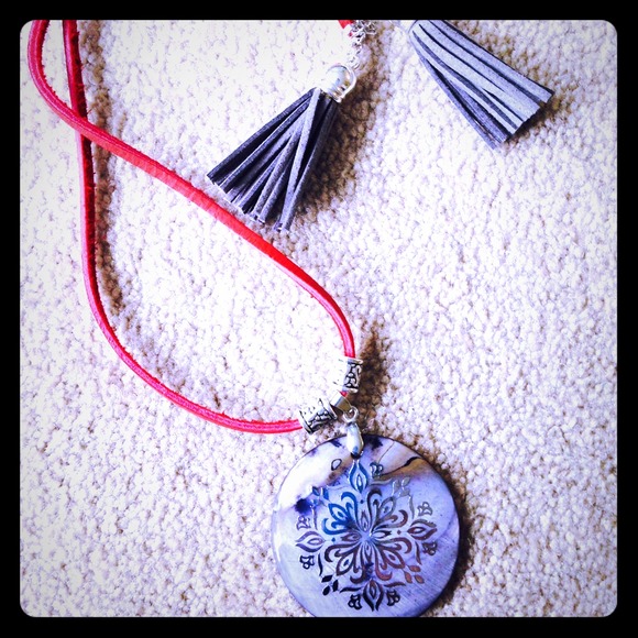 Hand made leather cord necklace!