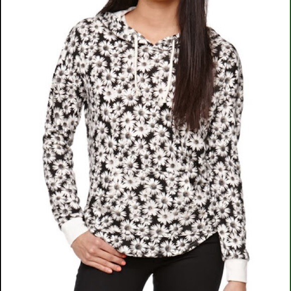 LA Hearts daisy print hoodie